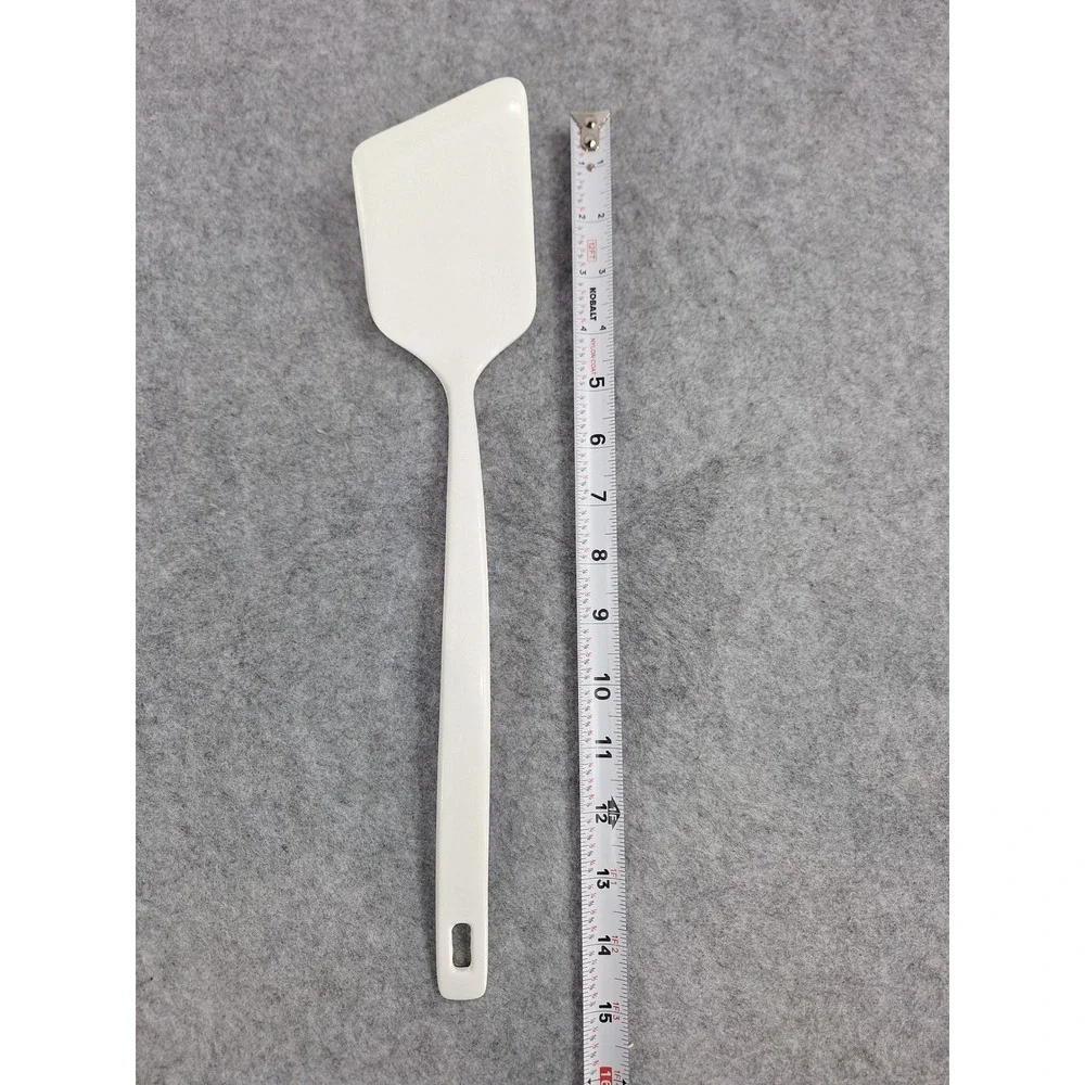 White Melamine Angled Spatula White Kitchen Utensil Cooking Baking Utensil